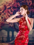 Beautiful Winnie snow red cheongsam sexy charming(5)